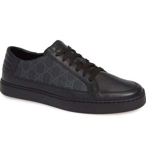 gucci sneakers low top black|Gucci low top sneakers men.